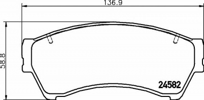 HELLA PAGID 8db355013701 -  Комплект тормозных колодок, дисковый тормоз